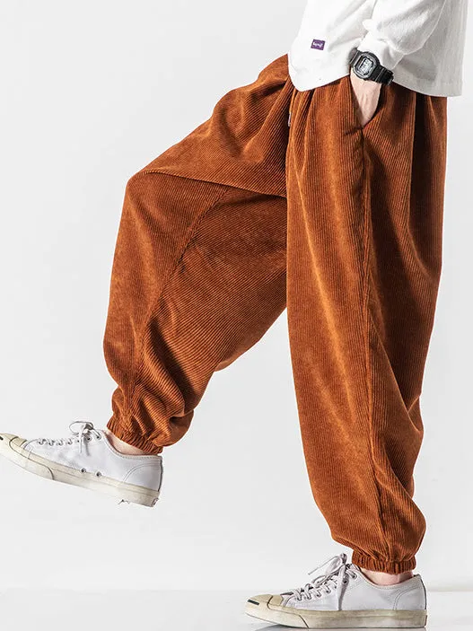 Men's Corduroy Harem Pants