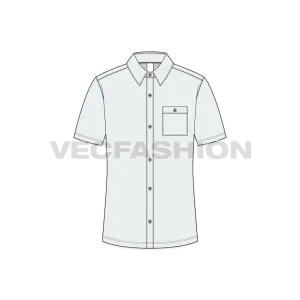 Mens Slim Fit Shirt with Straight Hem