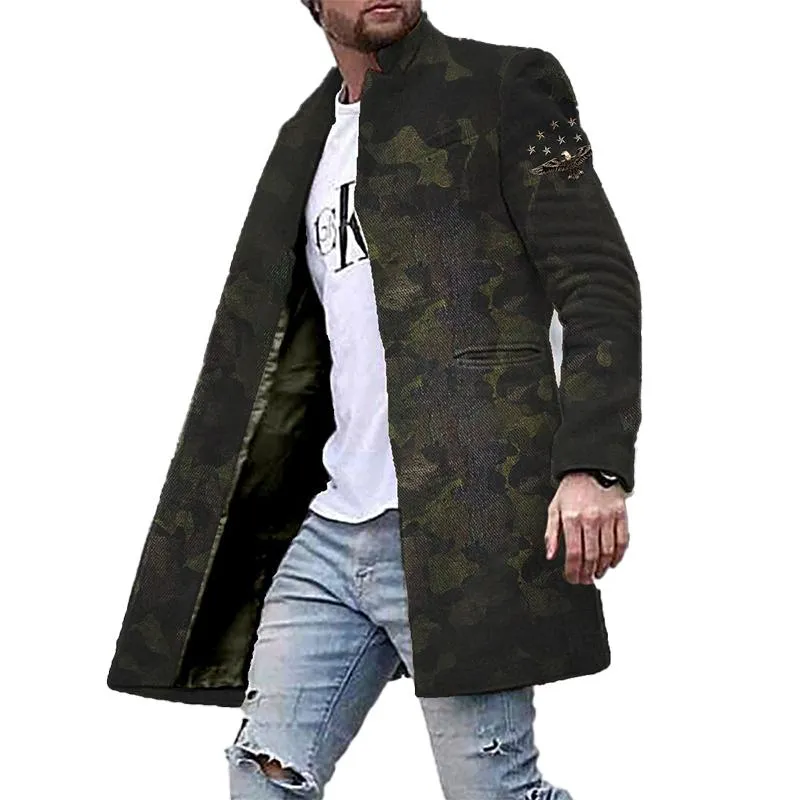 Men's Woolen Mid-length Casual Coat 94484795YM