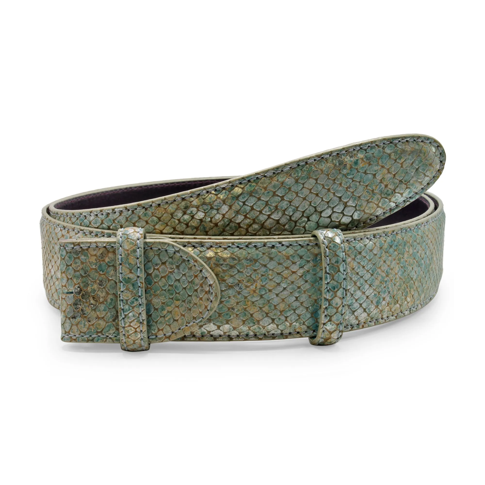 Metallic Viper Effect Belt Strap