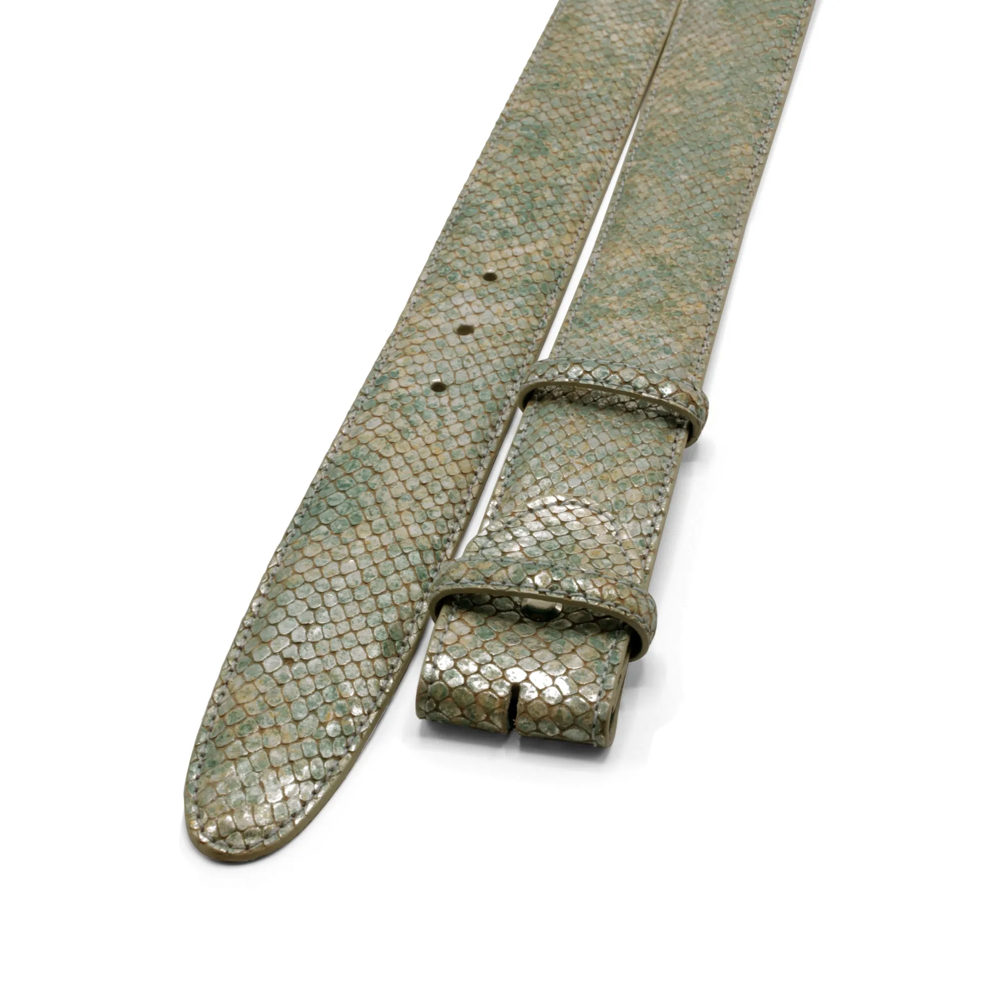 Metallic Viper Effect Belt Strap