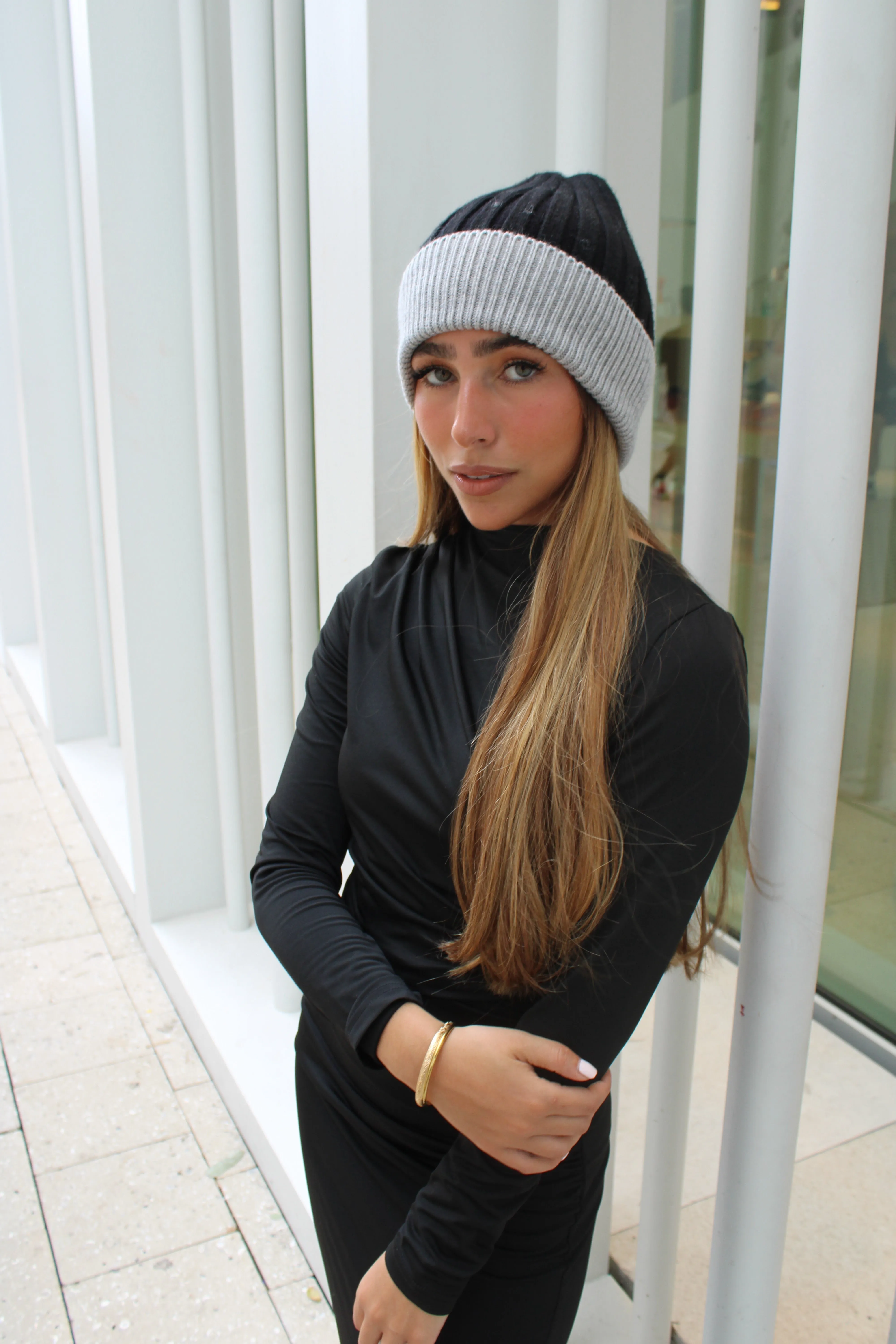 Monochrome Cuffed Beanie