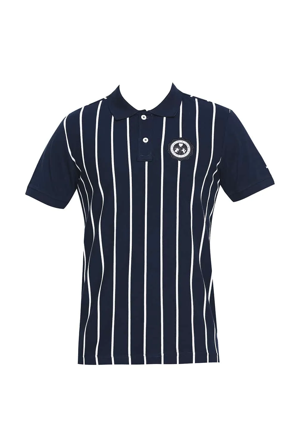 Muscle Fit Engineered Stripe Polo T-shirt