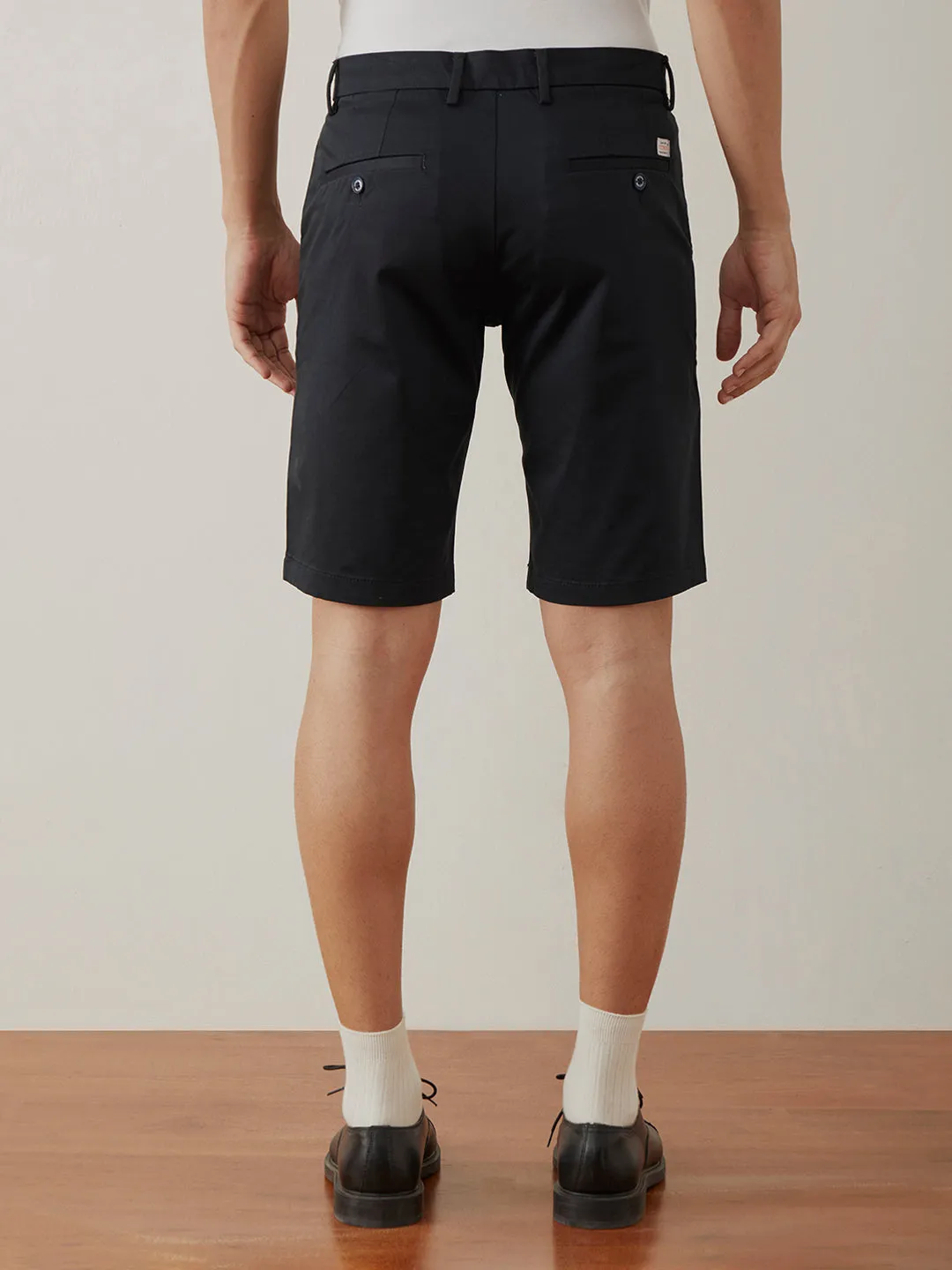 Navy Plain Shorts