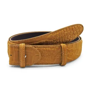 Nubuck Touch Mock Croc Belt Strap