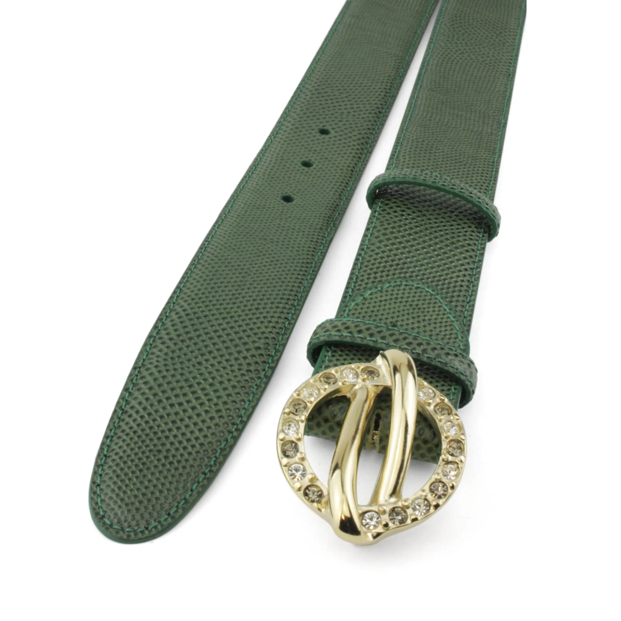 Olive Carung Texture Saturn Belt