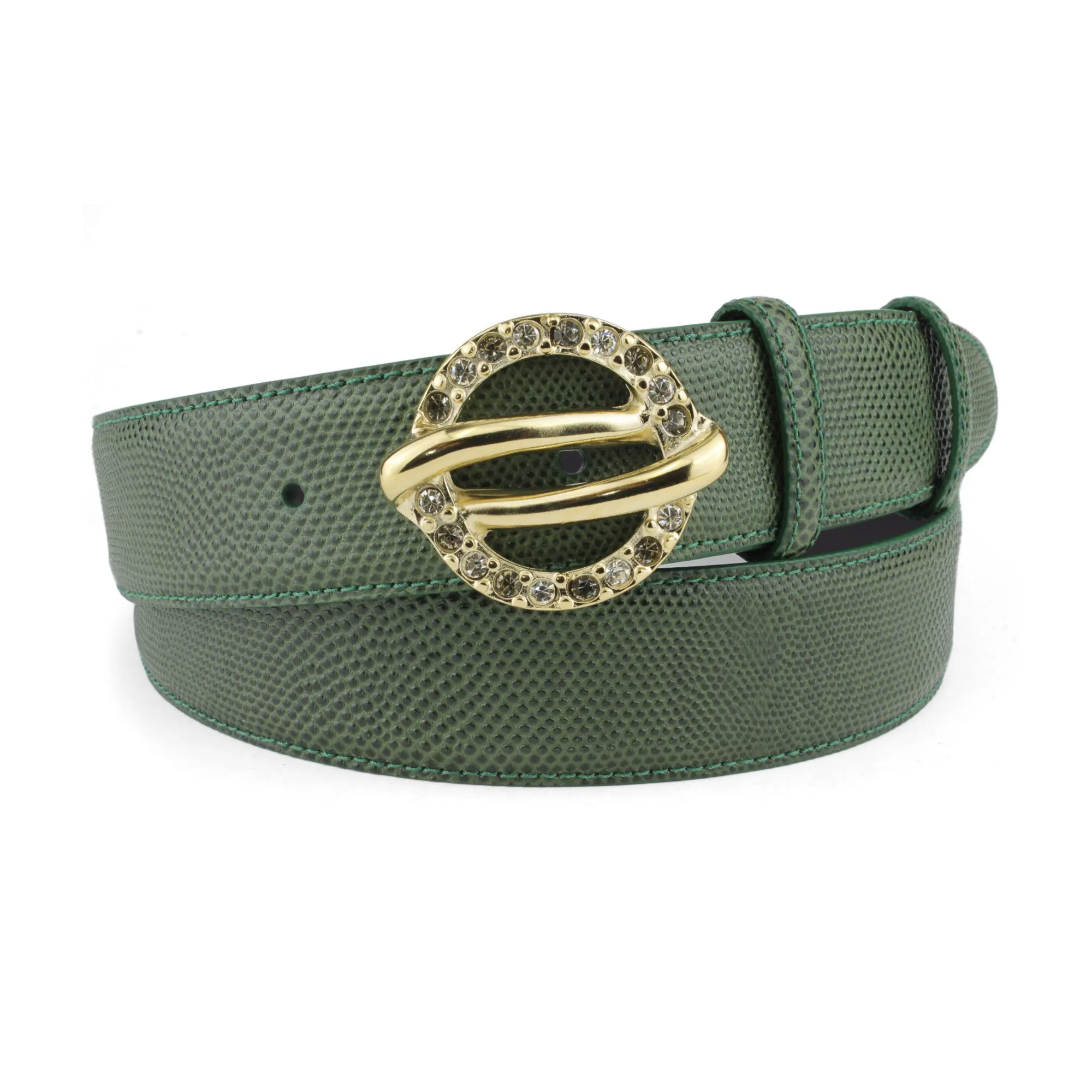 Olive Carung Texture Saturn Belt