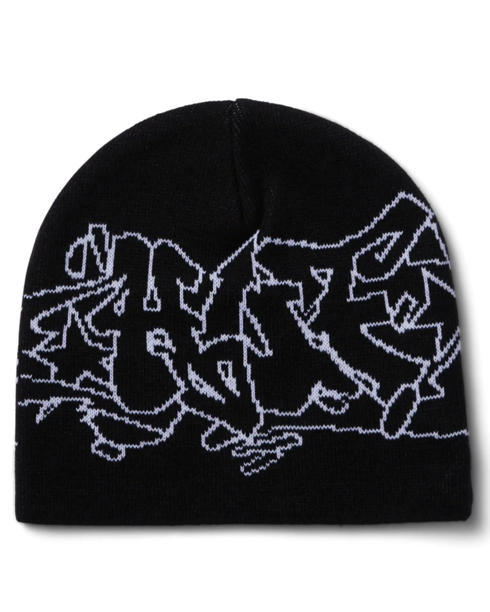 Outlines Skull Beanie - Black