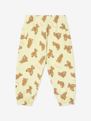 Palm Angels Baby AOP PA Bears Joggers in Yellow