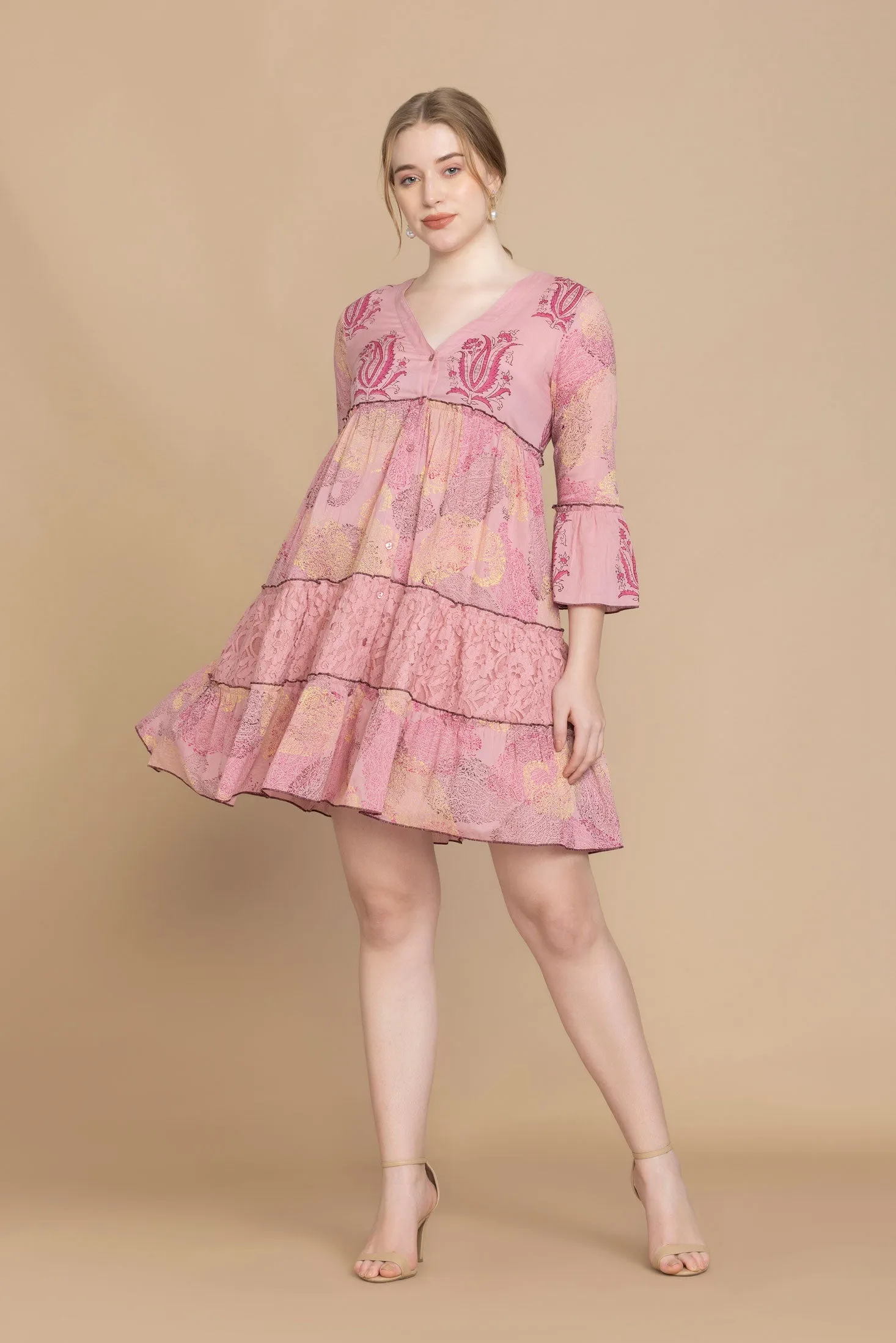 Pond Blossom Babydoll Dress