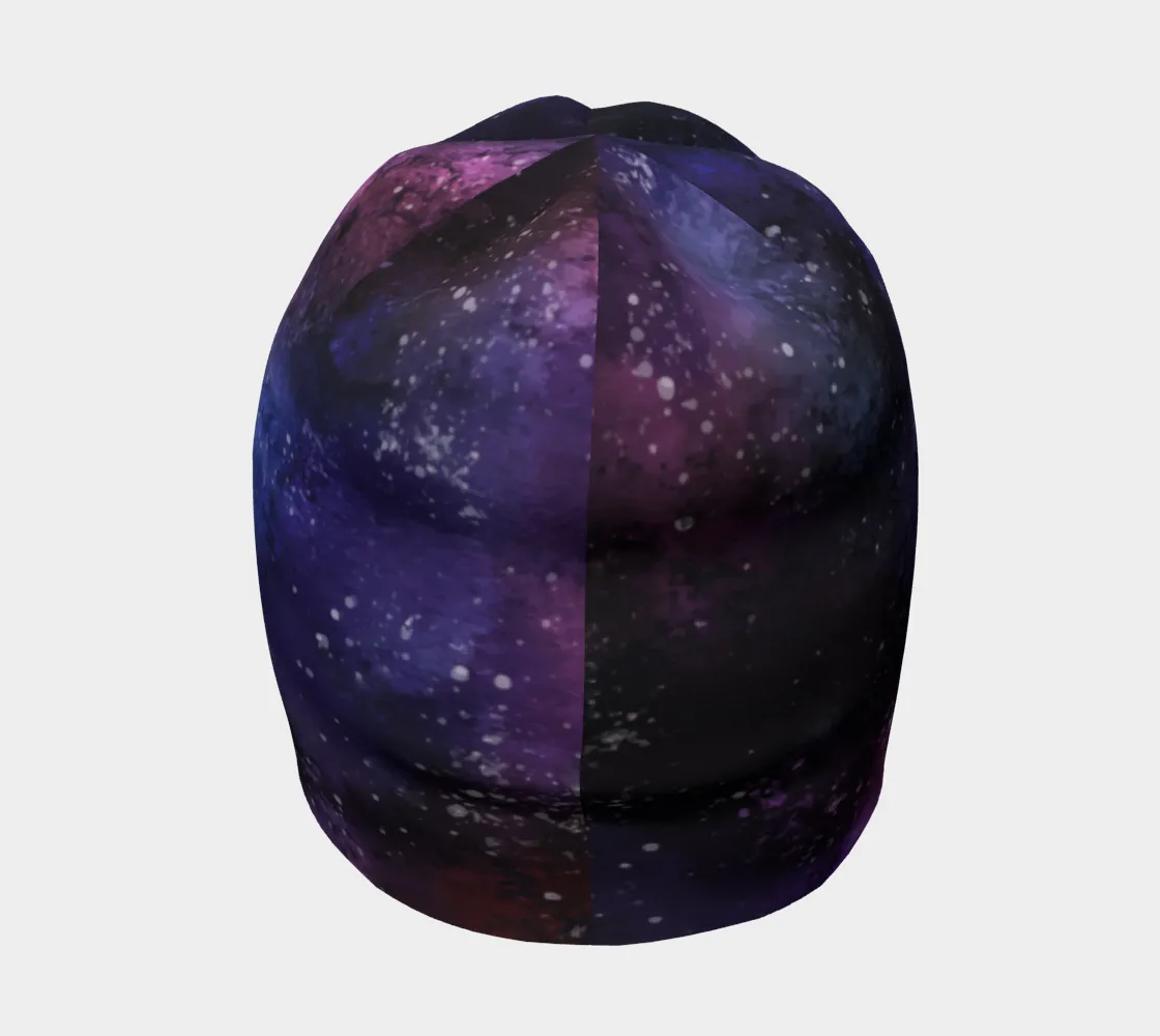 Purple Galaxy Beanie, Outer Space Soft Fleece Party Men Women Stretchy Winter Kids Baby Youth Aesthetic Cap Hat Gift