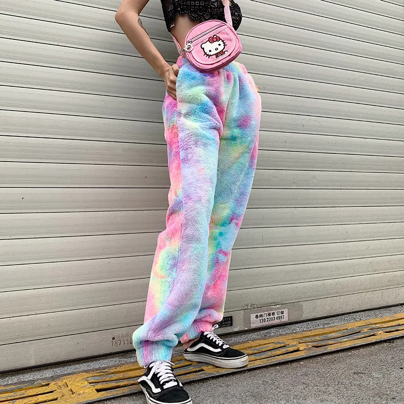 Rainbow High Waist Joggers