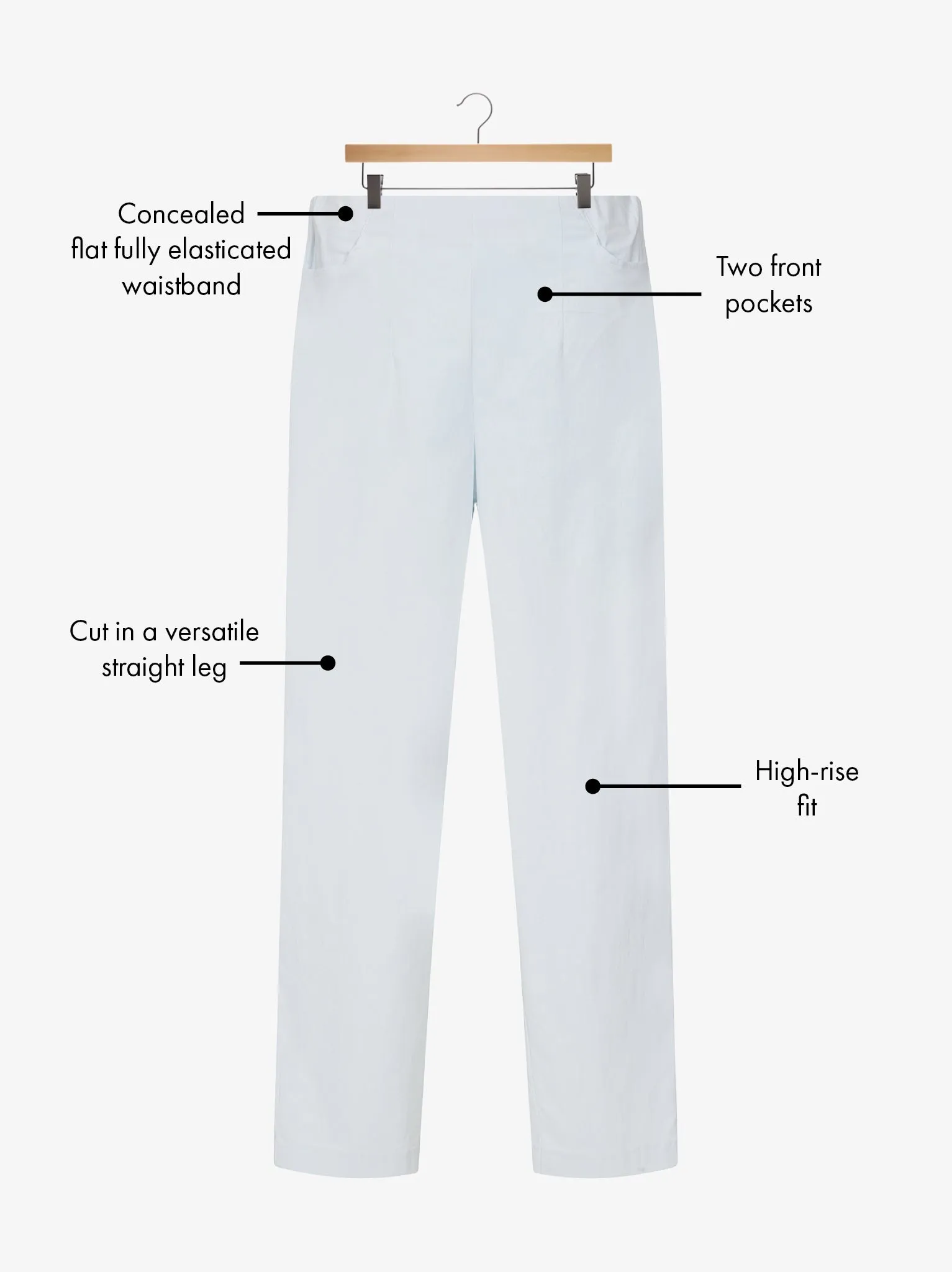 Ruth Stretch Trouser - White