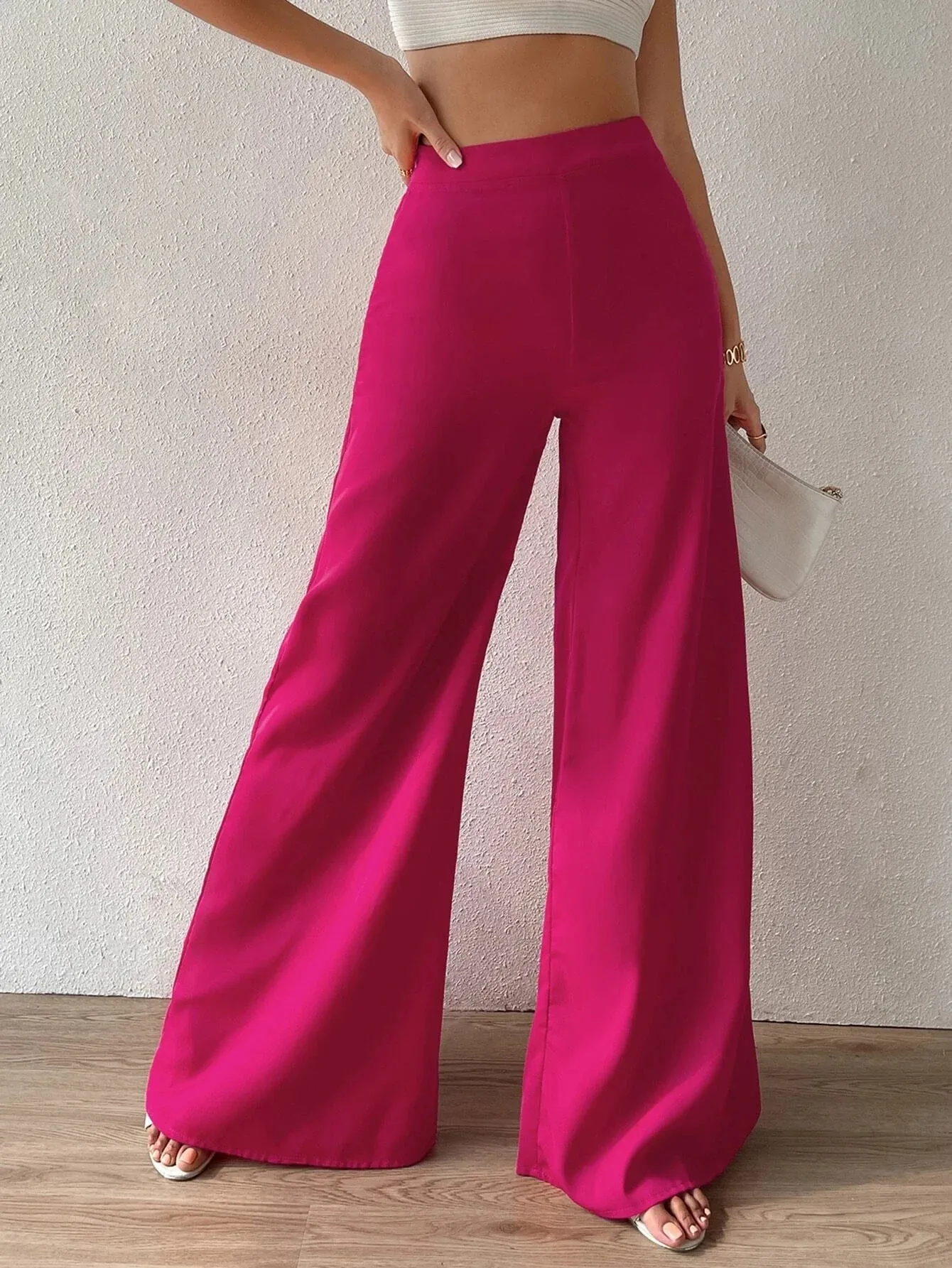 SHEIN Priv̩ High Waist Wide Leg Pants