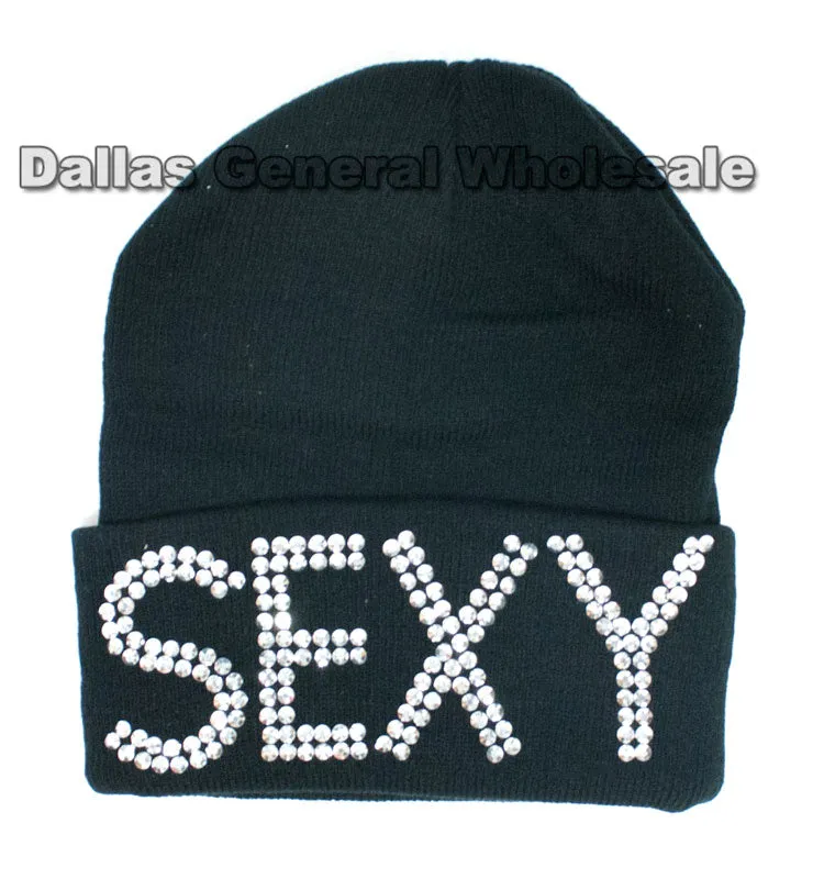 Studded Winter Fashion Beanie Caps Wholesale