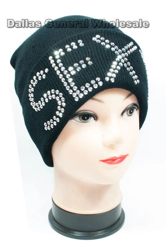 Studded Winter Fashion Beanie Caps Wholesale