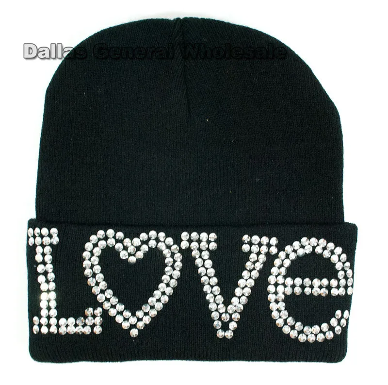 Studded Winter Fashion Beanie Caps Wholesale