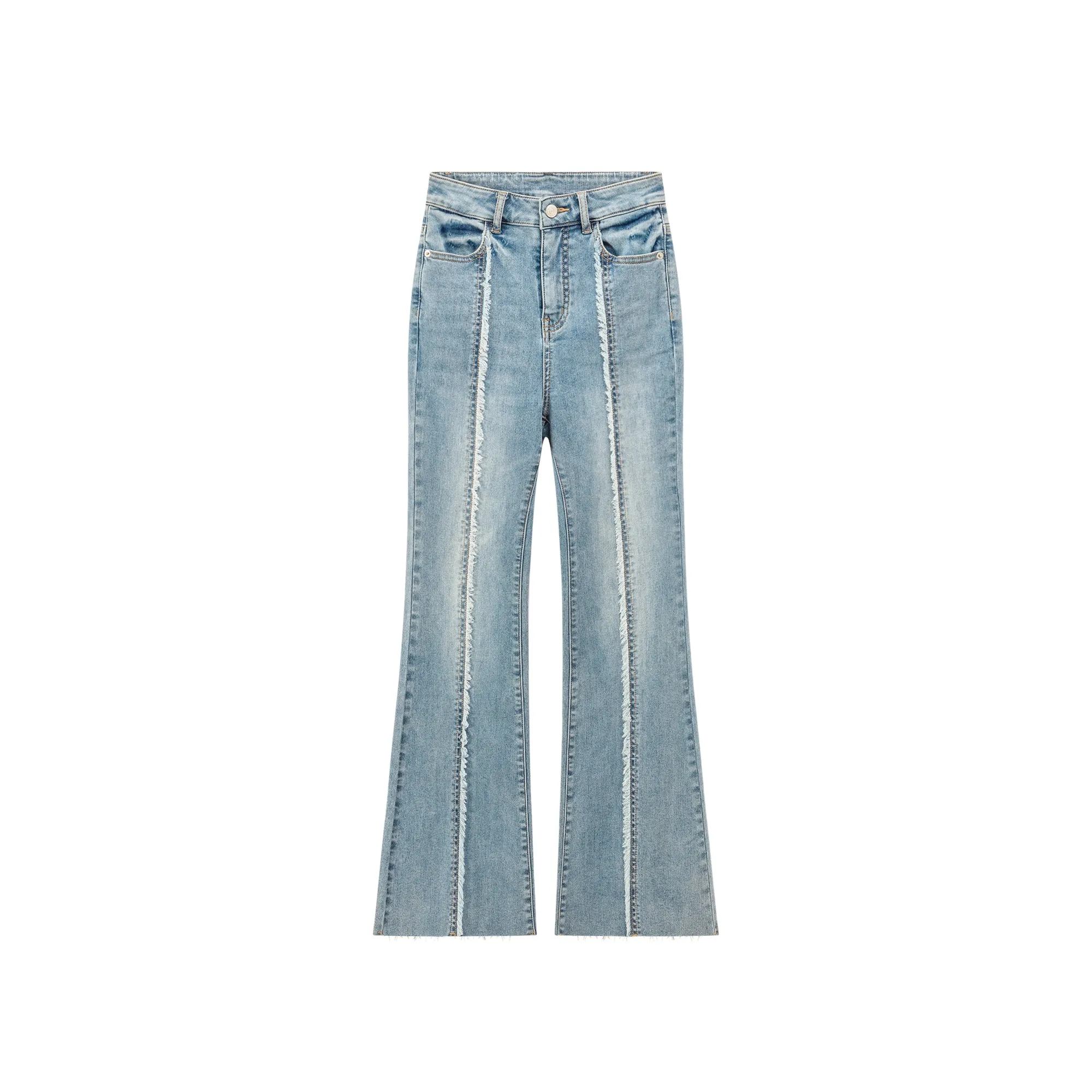 Sunshine High Waist Bootcut Washed Denim Pants