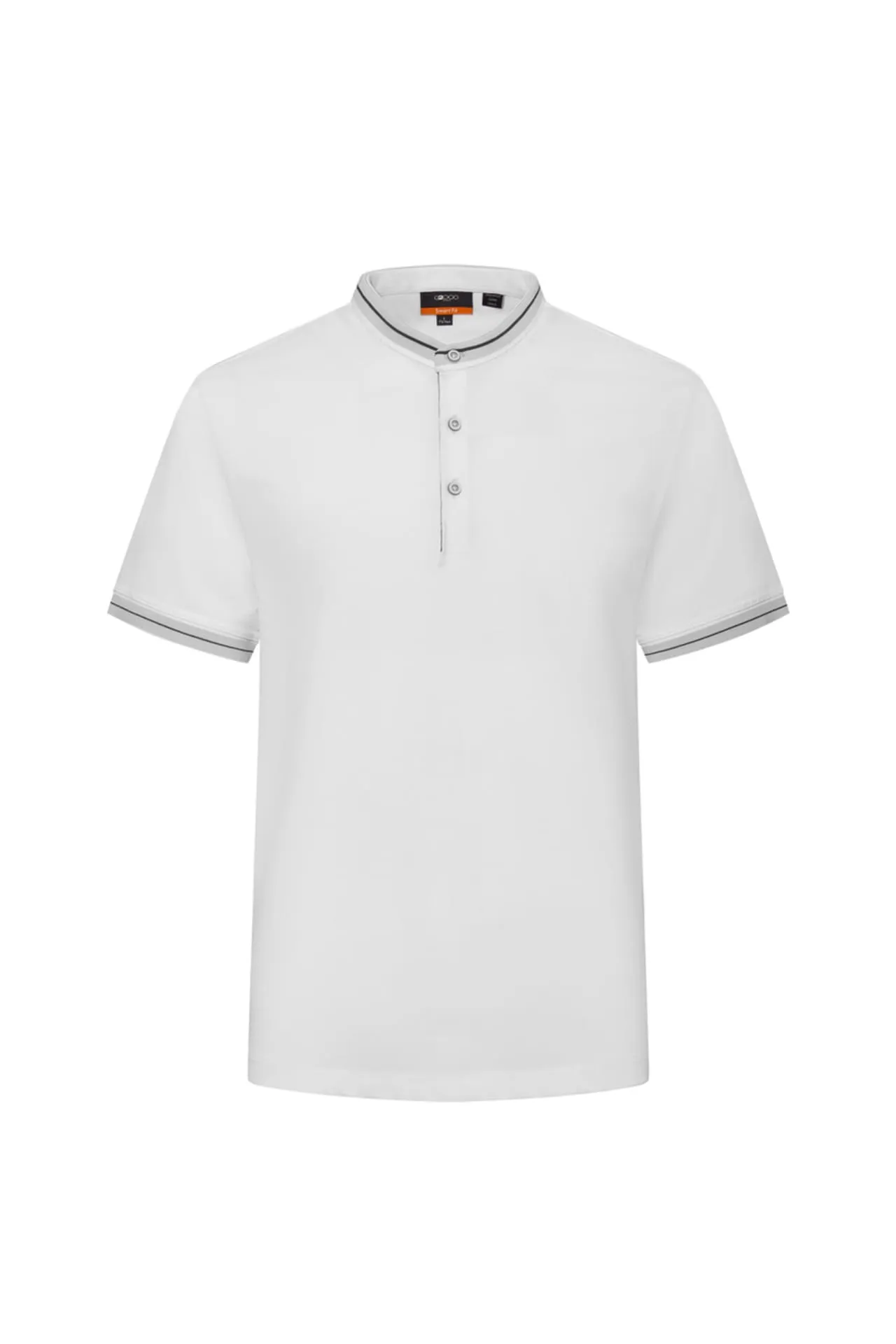 Super Light Mercerized Cotton Pique Smart Fit Short Sleeve Stand Collar Polo Tee