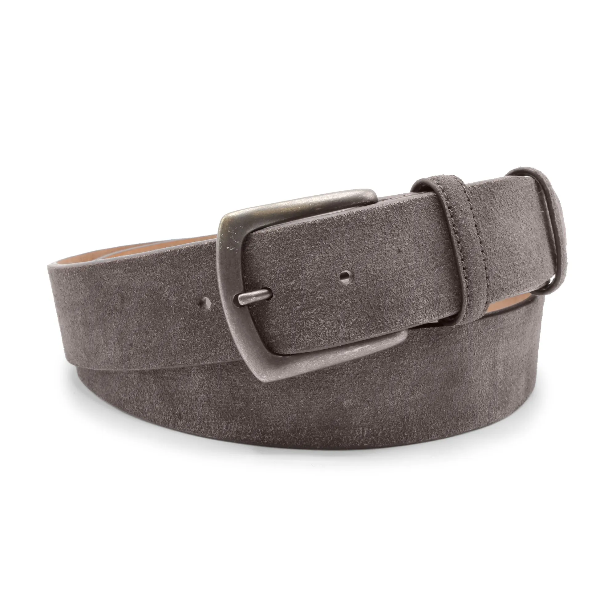 Supple Dark Brown Suede Belt