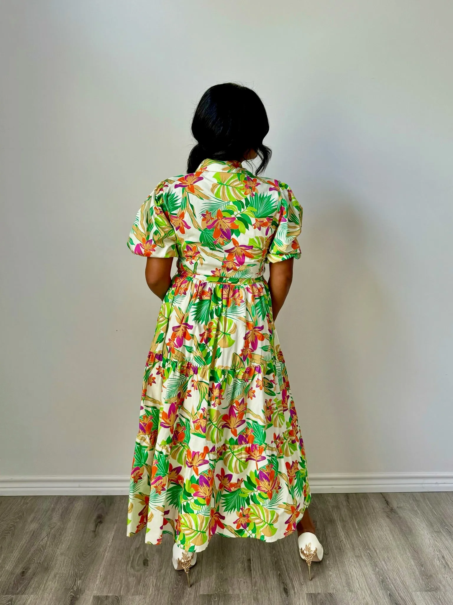 Tropical Midi Dress