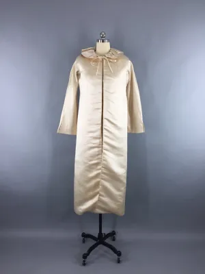 Vintage 1950s Silk Satin Robe