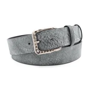 WeatheredCharcoal Grant Hammered Crystal Prong Belt