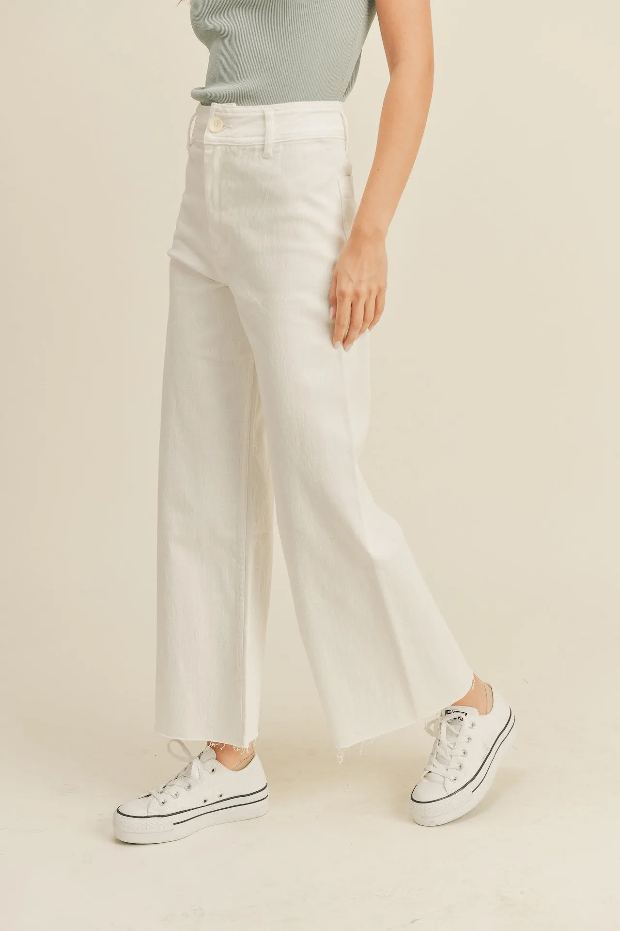 White Wide Leg Jeans