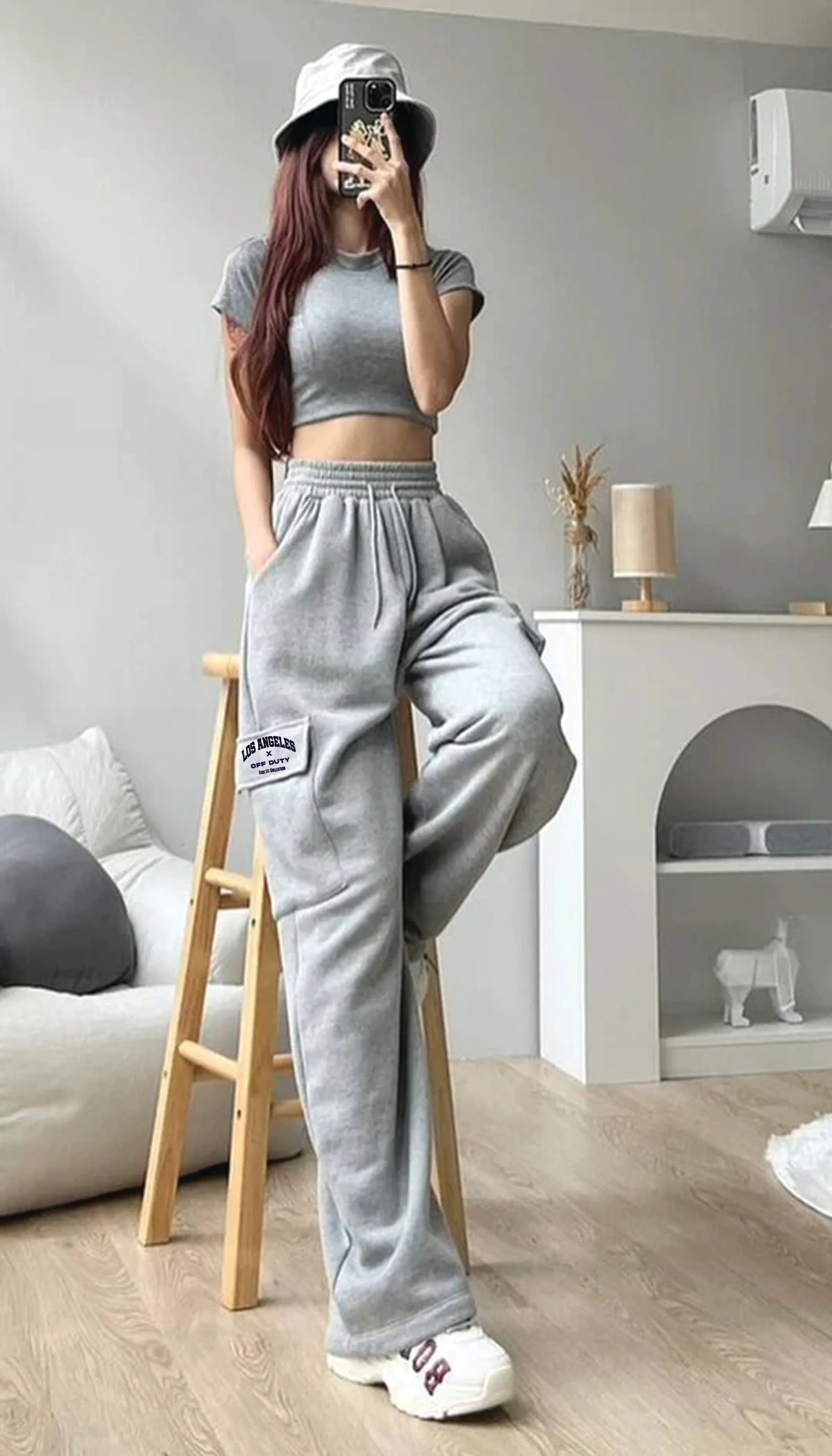 Wide Leg Flap Pocket Joggers