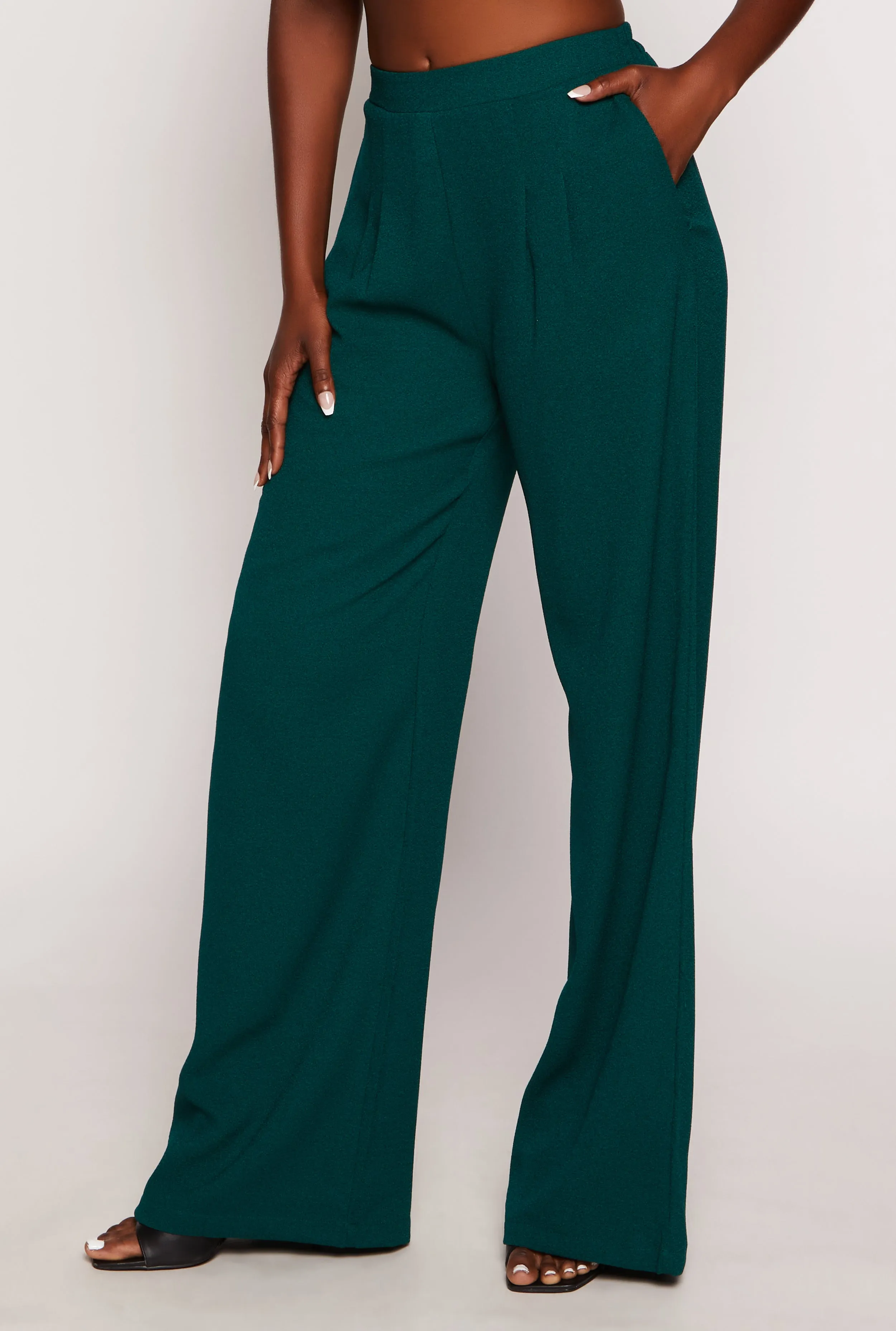 Wide Leg High Waist Dress Pants