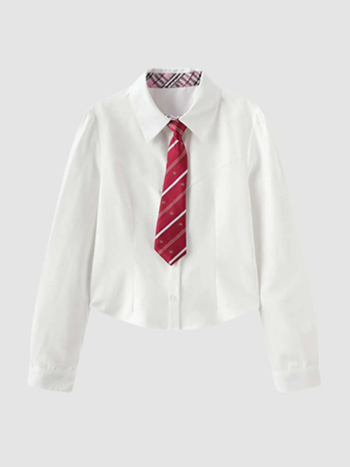 WLS College Knitted Vest Shirt Skirt Suit