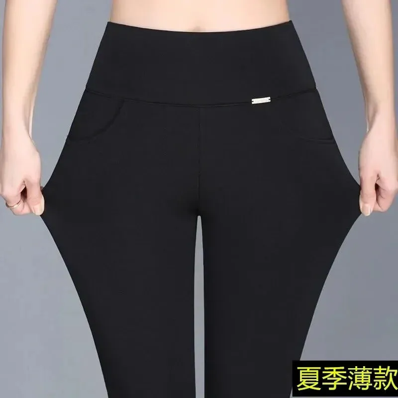 Women Corduroy Warm Pants Thick Plush Casual Pants Autumn Winter Leggings High Waist Harem Pants Trousers