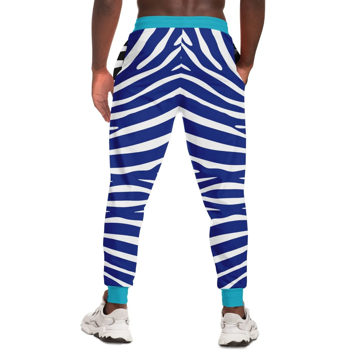 Zebra in Blue Royal Eco-Poly Unisex Joggers