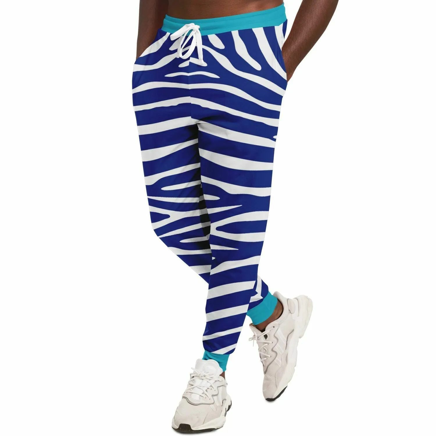 Zebra in Blue Royal Eco-Poly Unisex Joggers